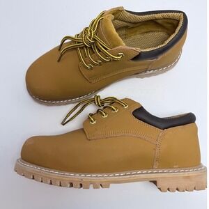 New Vaultex Steel Toe Leather Upper Work Boot Mens Sz 8.5 Brown Safety Shoe Boot